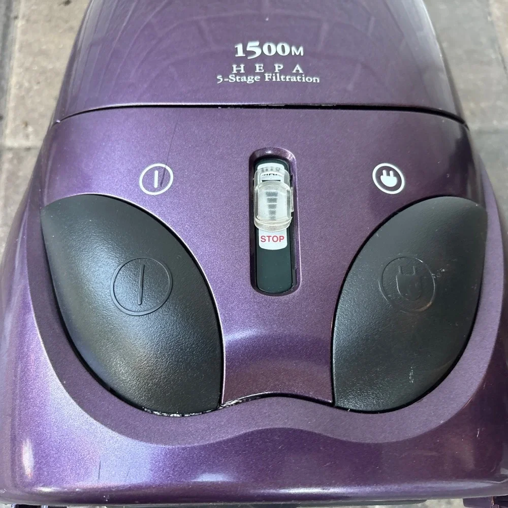 Ricarr 1500 M HEPA Purple Canister Vacuum Cleaner Only- No Attachments